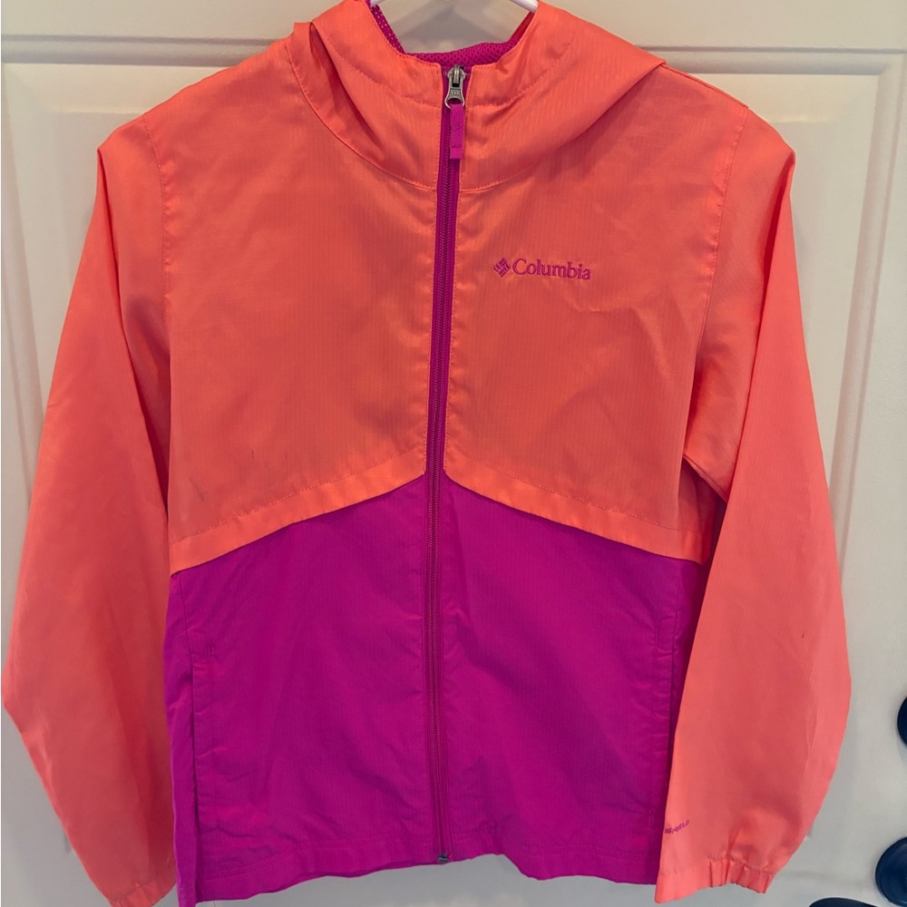 Columbia Hot Pink and Coral Mesh Hooded Jacket